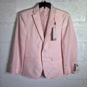 Bar III Men's Slim-Fit Linen Suit Jackets, Pink Solid 38S $360
